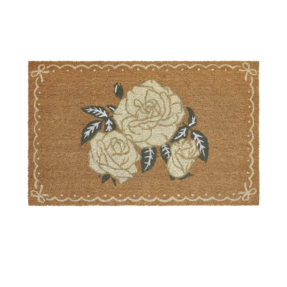 My Texas House Multi Dainty Rose Outdoor Coir Mat, 18